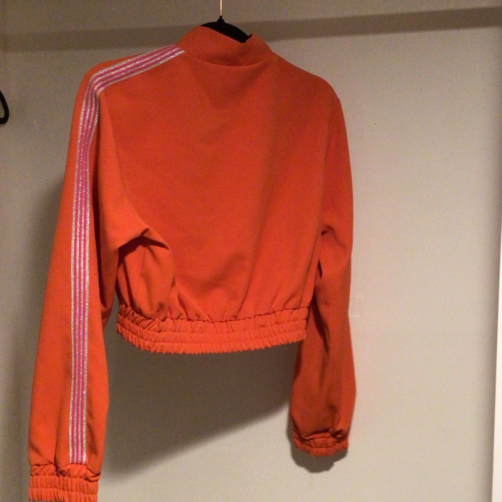 NWOT Kaos Orange Bomber Jacket with Pink Accents - Picture 2 of 4